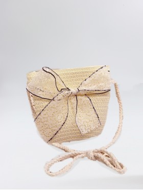 Crochet Mini Bag W/ Lace Ribbon